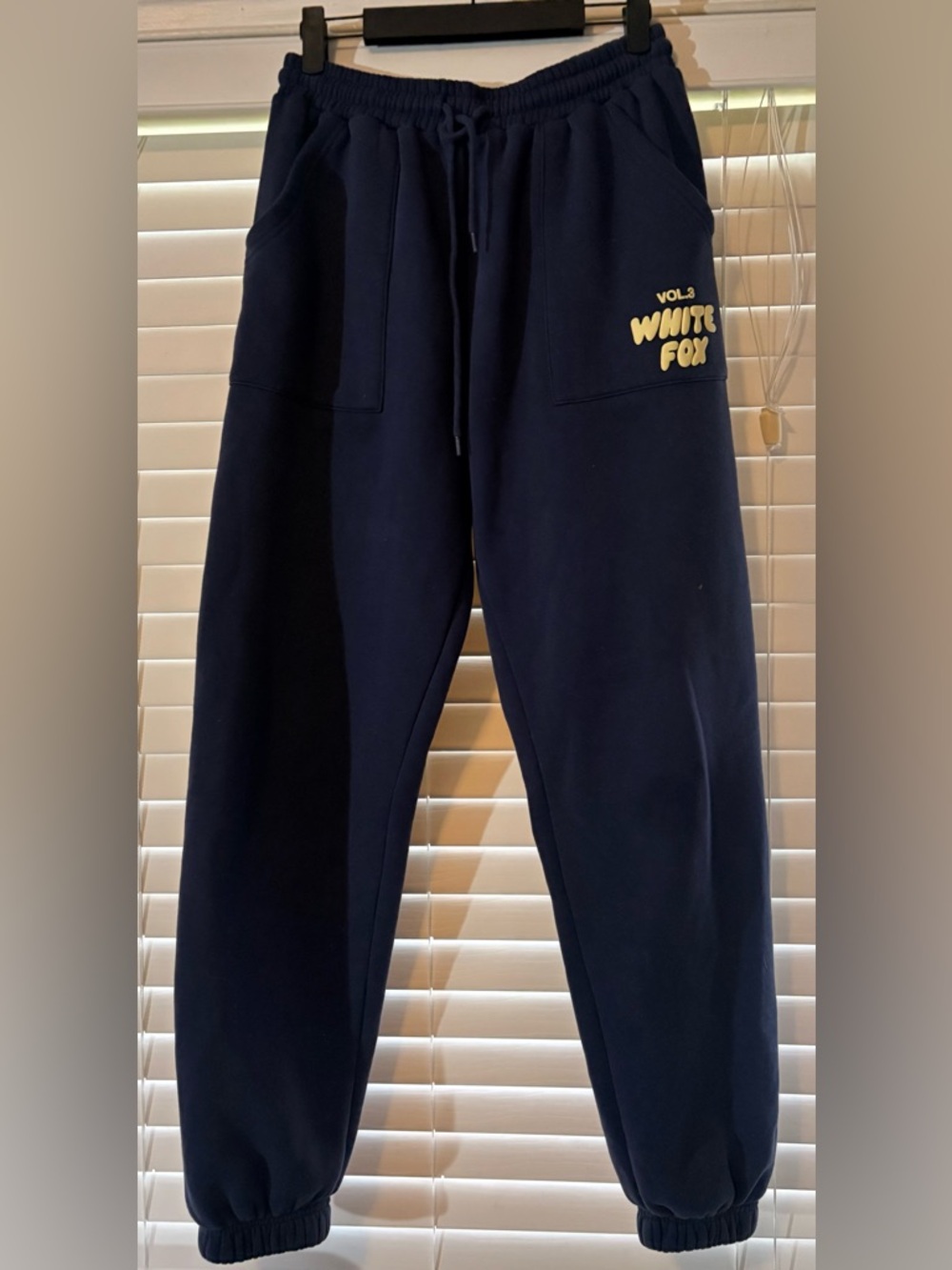 White Fox Navy Sweatpants | Vol.3 Logo Sweatpants Lounge Essentials Size S